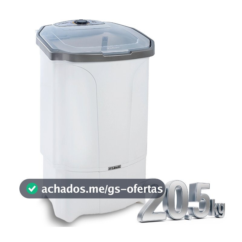 lavadora Tanquinho 20Kg Elétrica Libell Lavagem Por Turbilhonamento Maquina Tampa Branca 127V 220V