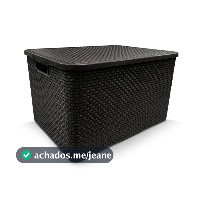 Caixa organizadora com tampa 7 litros - Rattan - Arqplast