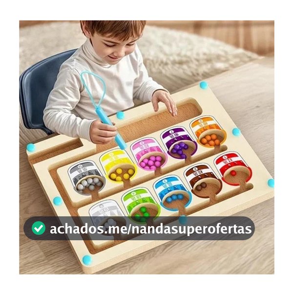 Brinquedo Educativo Labirinto Montessori Jogo Cores Infantil