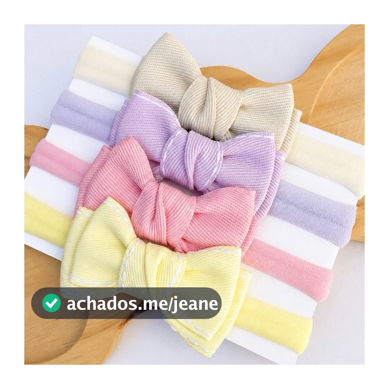 kit 4 lacos de bebê candy para meninas- saída maternidade roupas e conjuntos de meninas- laços na meia de seda