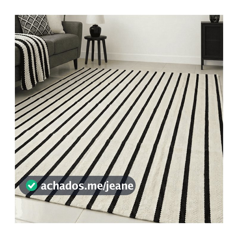 Tapete Sala/Quarto Grande 100% Algodão Lavável na Máquina