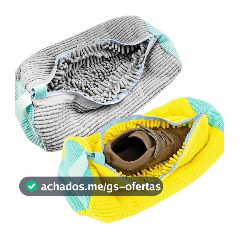 saco para limpeza de sapatos na máquina de lavar