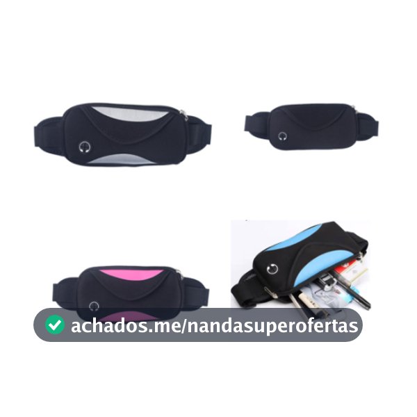 Bolsa Pochete Unissex Esportiva Sem Volume Compacta Leve impermeável porta celular porta garrafa