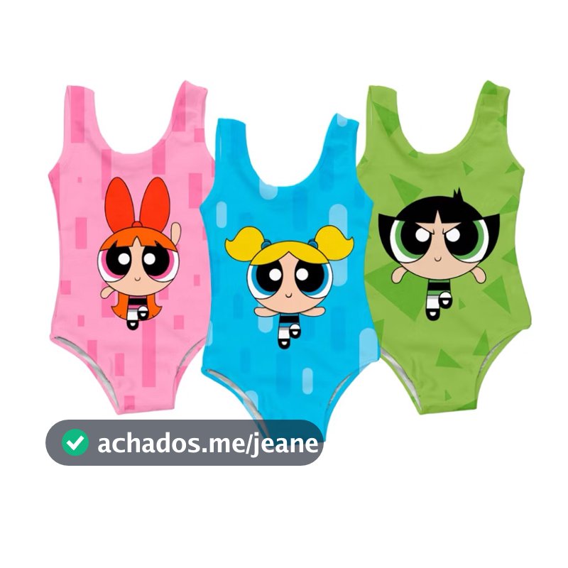 Body Infantil Meninas Super Poderosas Lindinha Docinho Florzinha Fantasia Carnaval