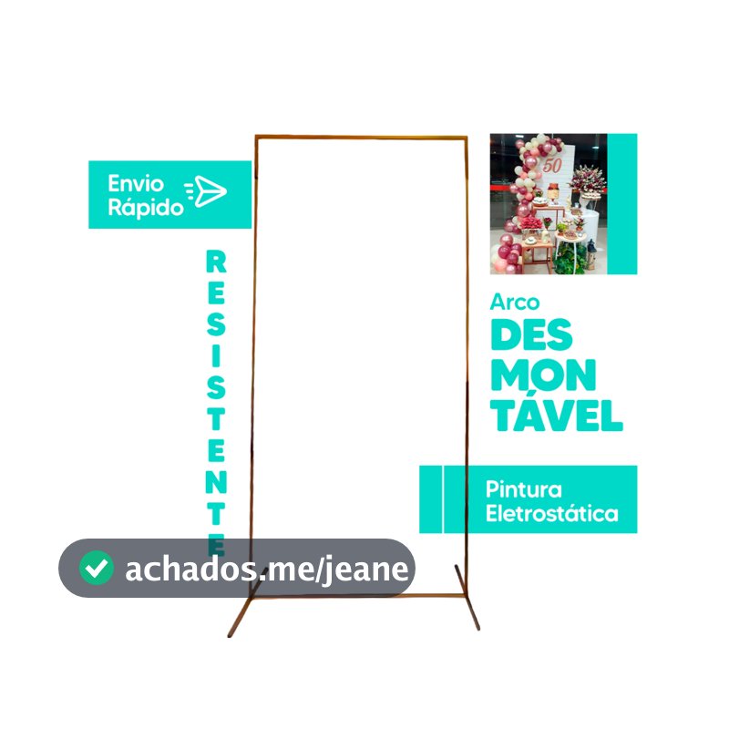 Arco Retangular Romano Suporte Estrutura Desmontavel 1x2 Decoração de Festas e Eventos Acabamento Premium Luxo