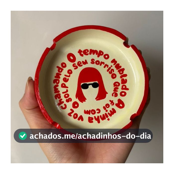 Cinzeiro de Cerâmica Peça Artesanal de Cerâmica Rita Lee