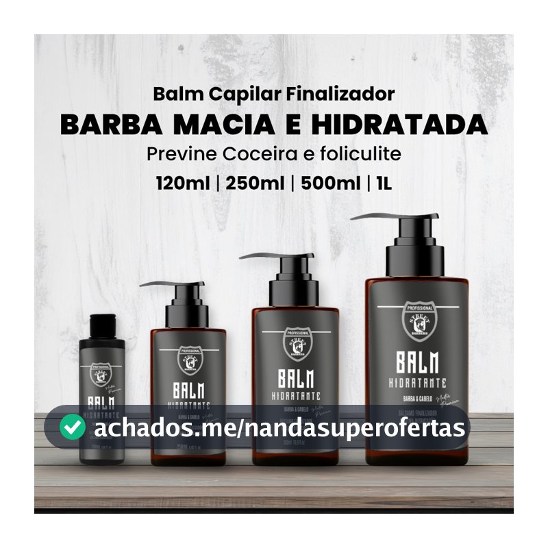 Balm Hidratante Barba e Cabelo Perfumado com Proteção Térmica Street Barbers
