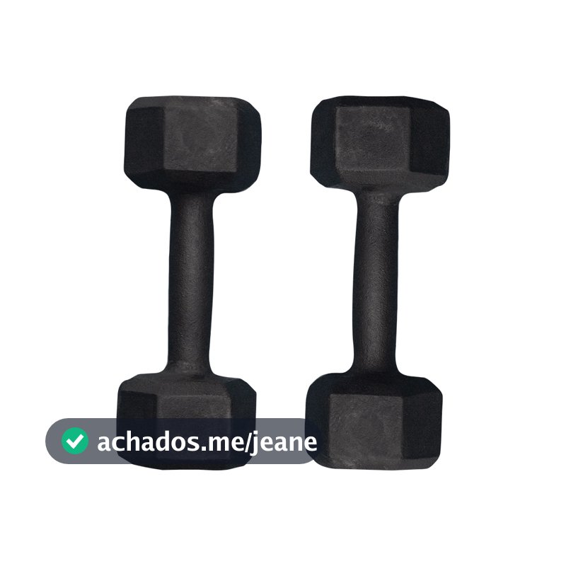 Par Halter Sextavado 3 Kg Pintado - 2 und totalizando 6 kg