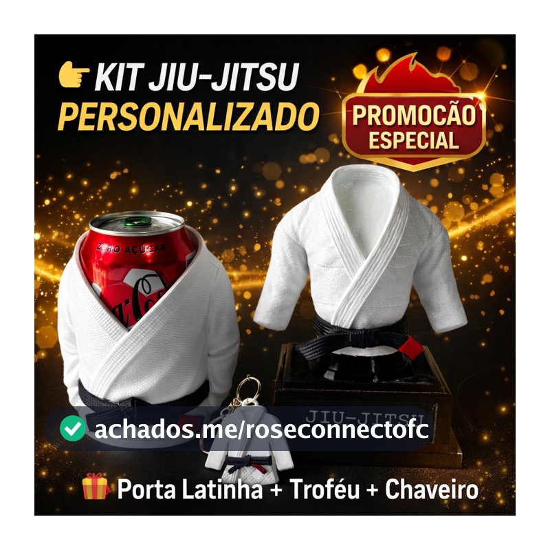 Troféu Kimono Personalizado 18cm – Presente para Lutadores de Jiu-Jitsu ou Judo