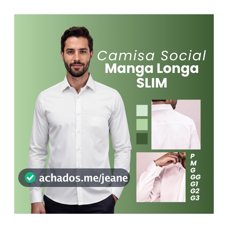 Camisa Social Slim Masculina Manga Longa Alta Qualidade Camisa Social Manga Longa Elastano Blusa Social Manga Comprida