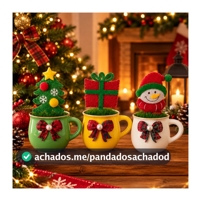 Enfeite Caneca De Decoração Para Natal Cerâmica