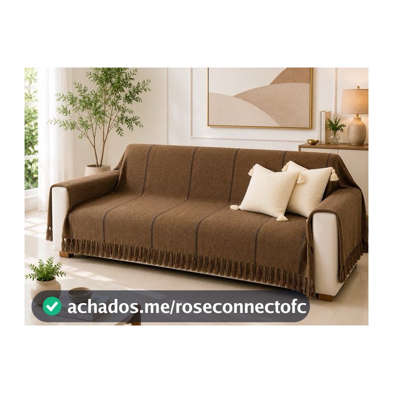 Manta Para Sofá Gigante 4,00 x 1,70 XGG Algodão Macio Decorativa Luxo