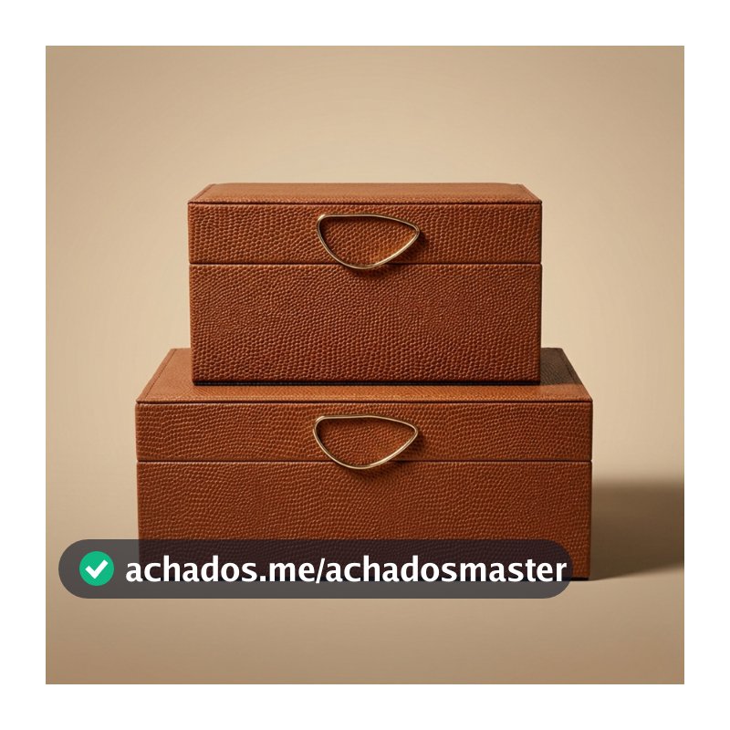 Kit 2x Caixas Decorativas Mocca Paramount