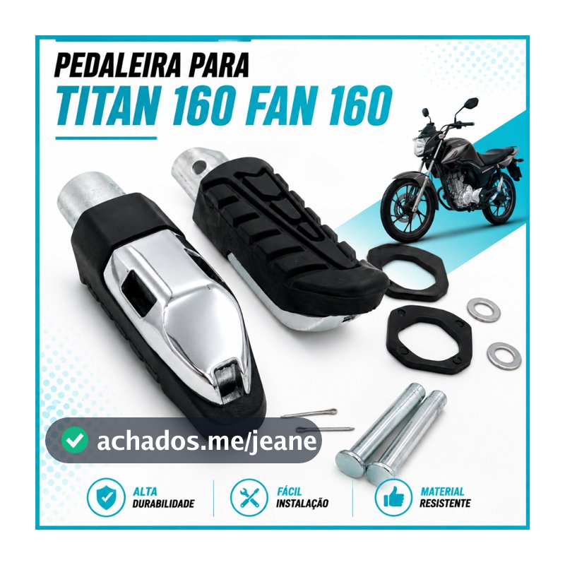 Par Pedaleira Pe Apoio Traseira Titan160 Fan160 Start160 2016 á 2024 Cb 250f Twister Modelo Original
