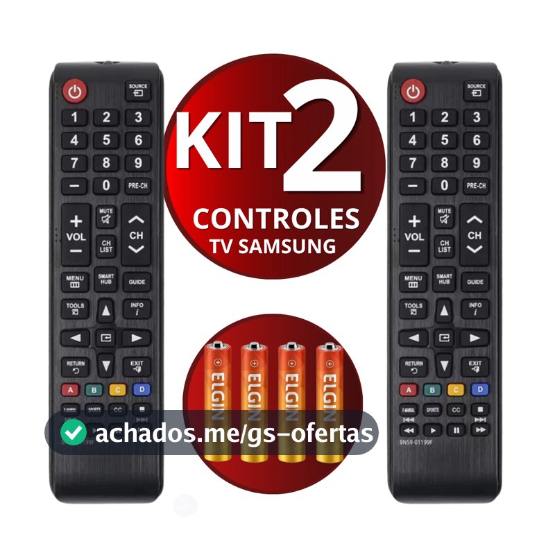 Controle Remoto para TV Samsung Smart Universal Com Pilhas | Envio Imediato