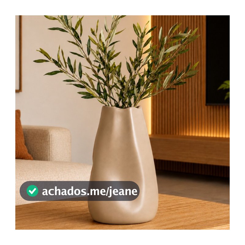 Vaso Irlanda 2A Ceramica Premium Organico Fosco Acetinado Decoracao Sala Aparador Luxuoso Organico
