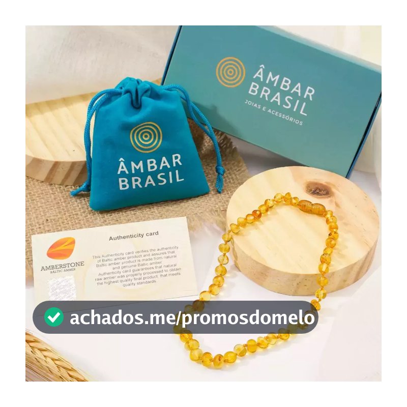 Colar de Âmbar para Bebês Original Várias Cores