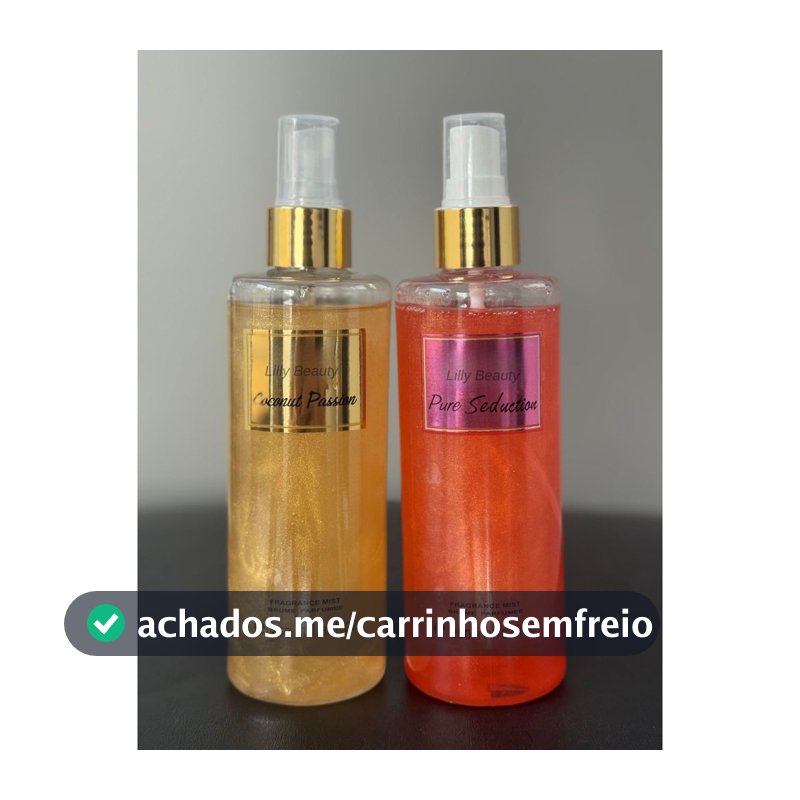 kit 2 body splash 250ml lilly beauty com glitter