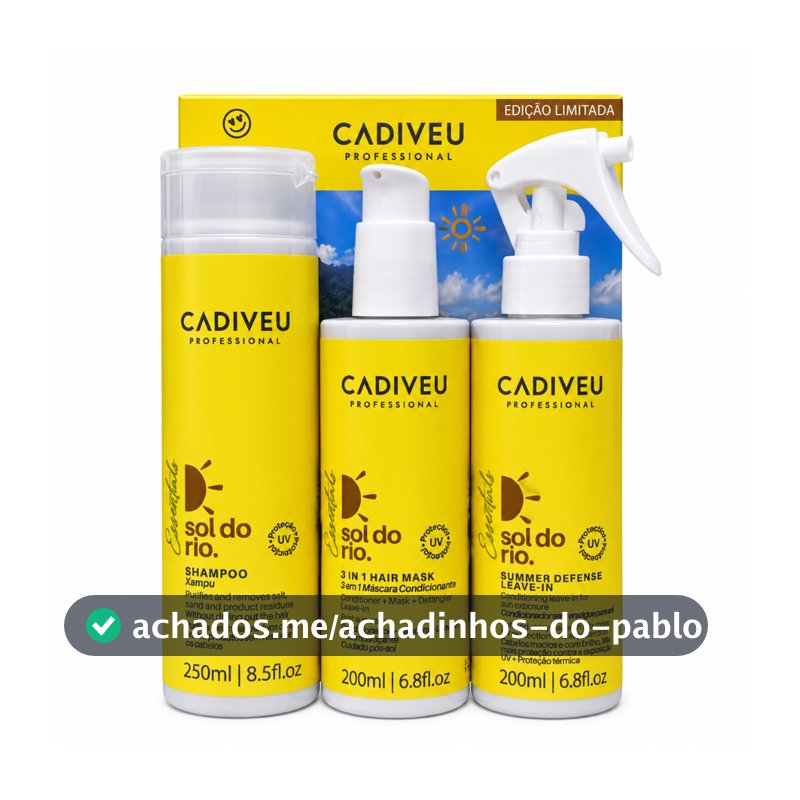 Cadiveu Professional KIT de Limpeza e Cuidados SOL DO RIO 3 Produtos