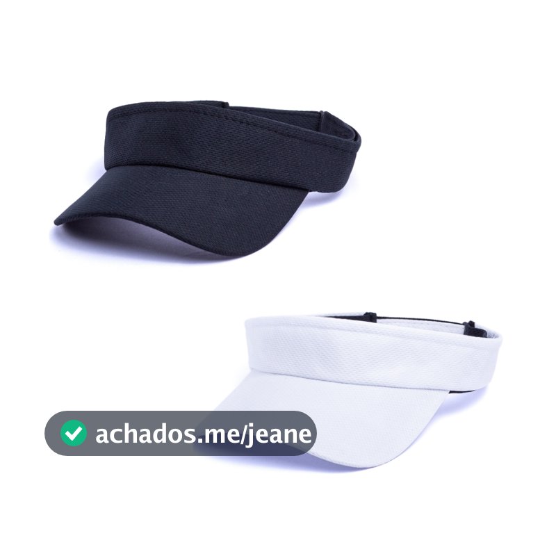 Kit 2 Viseira Proteção UV Esportiva Ajustável Chapéu De Verão