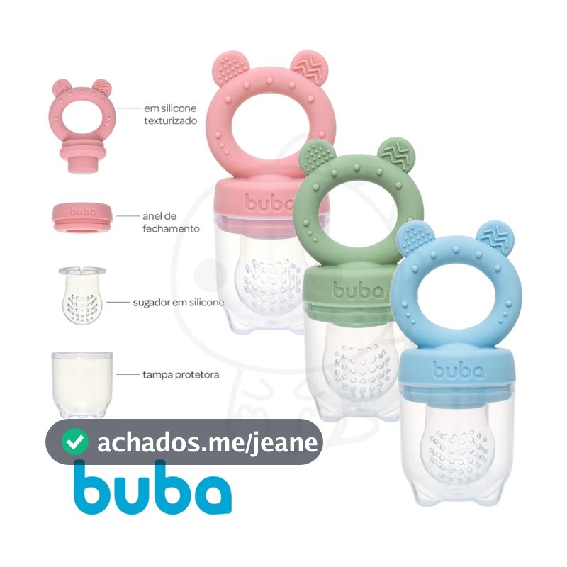 Porta Frutinha Buba Com Forminha Em silicone picole infantil buba