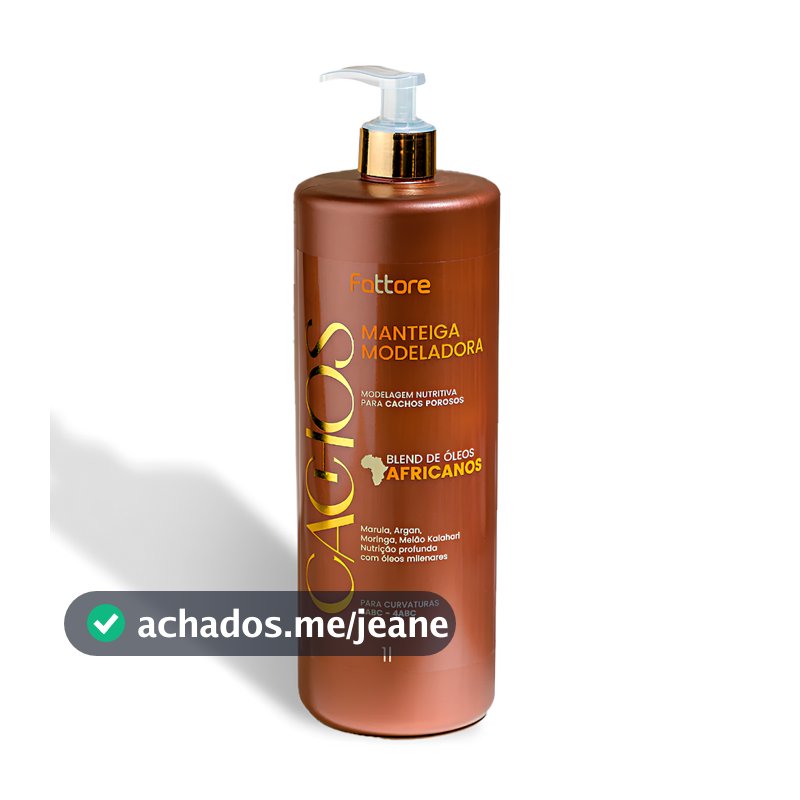 Fattore Manteiga Modeladora Cachos Óleos Africanos – Definição Sem Frizz 1L