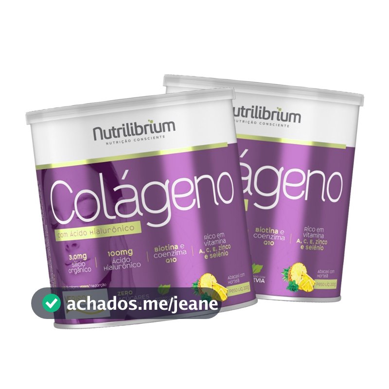 Kit 2x Colágeno Verisol Com Ácido Hialurônico 200g Nutrilibrium