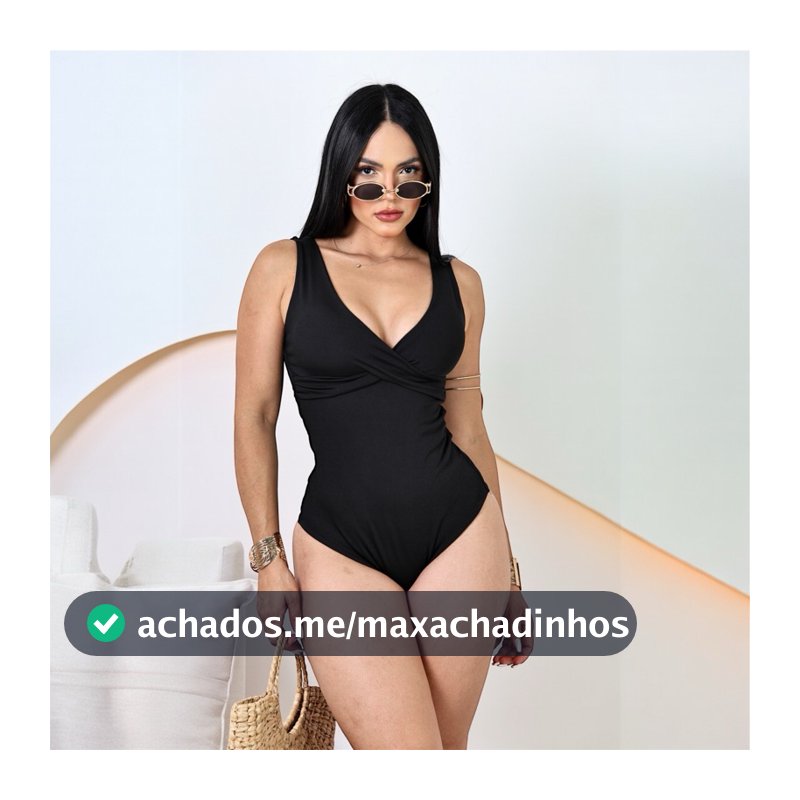 Body Maiô Feminino Luxo Afina Cintura No Tecido Suplex Premium Com Bojo Removível Cavado Modelador Praia Picina
