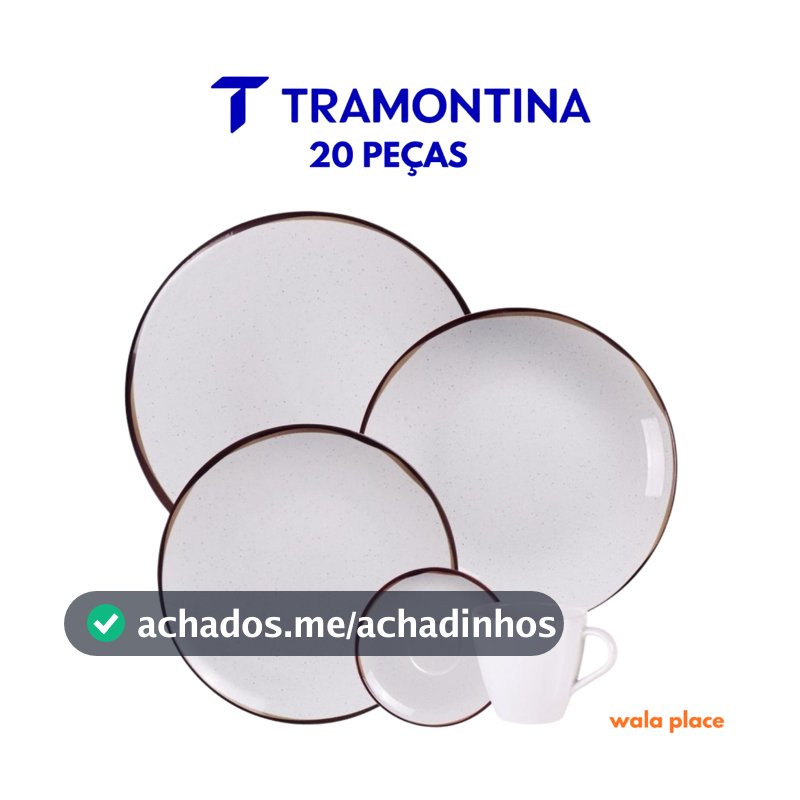 Jogo de Jantar Canyon Porcelana Decorada 20 Peças Tramontina