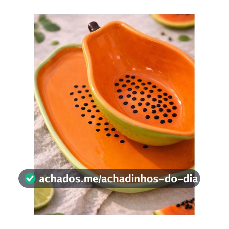 Bowl e Prato Frutas Cerâmica