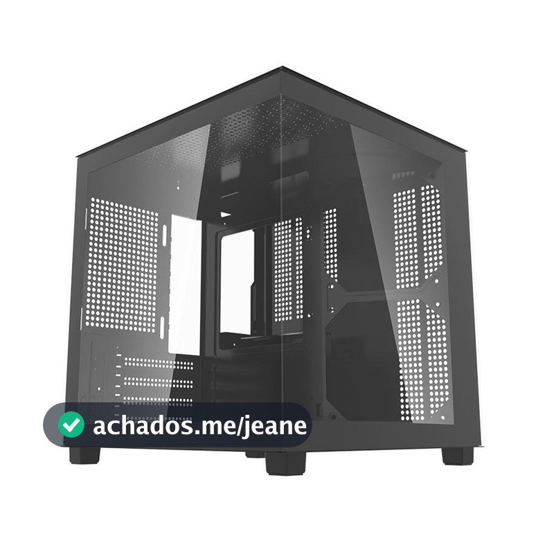 Gabinete Gamer Aquário Aigo Apollo A275, Mini-Tower, Lateral de Vidro, Preto, AC-A275-B-HQ1