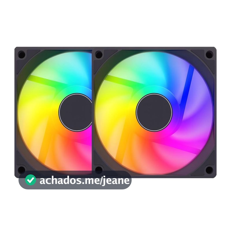 Kit 2 Cooler Fan 120mm 12cm Molex Rgb 12v Gabinete Pc Gamer Ventoinha