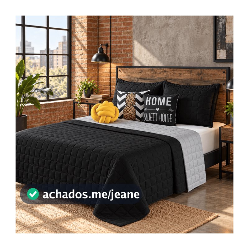 Cobre Leito Casal Queen Dupla Face 8 Peças Enxoval Premium