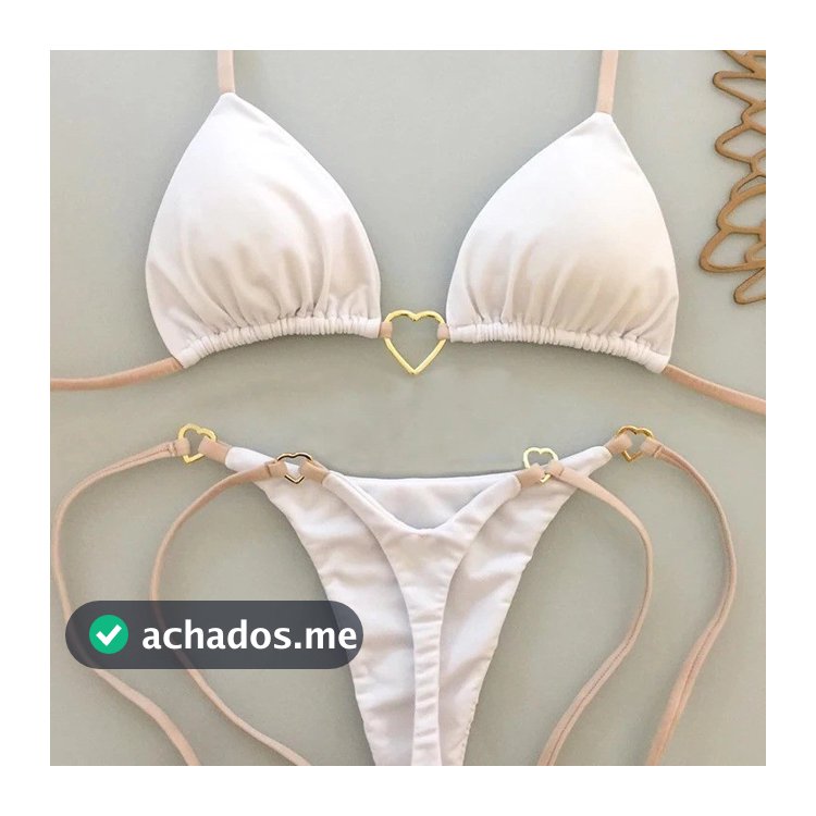 Biquini Feminino de cor sólida Fato de banho de cintura baixa Fato de banho de amor