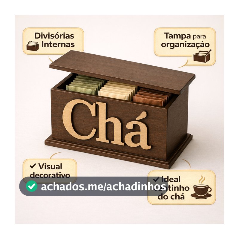 Caixinha Organizadora Sachês De Chá Com Divisórias