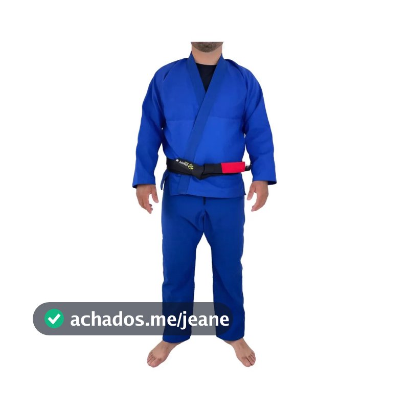 Kimono Jiu-jitsu Trançado Reforçado Azul Todos Os Tamanhos