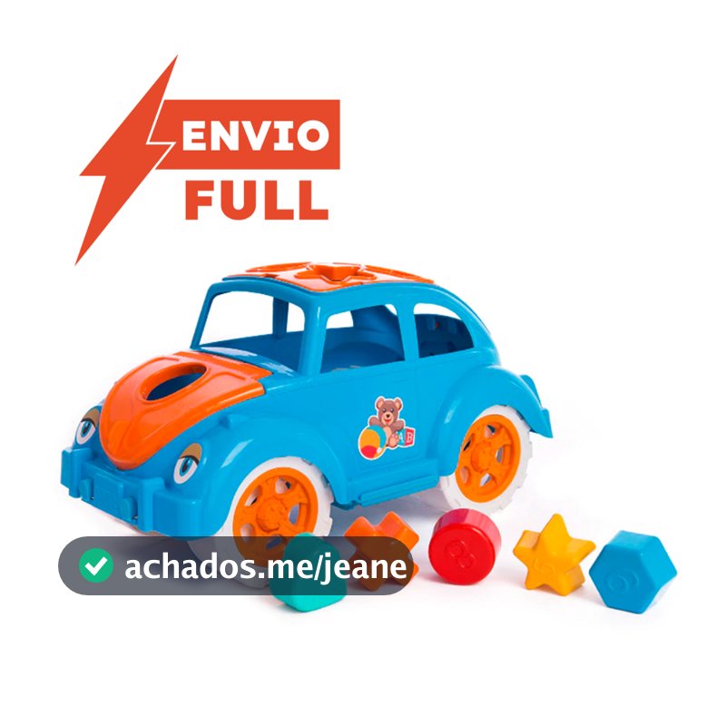 Fusca Educativo Menino Brinquedo Pedagógico Com 6 Peças Para Montar - QUEEN SHOP