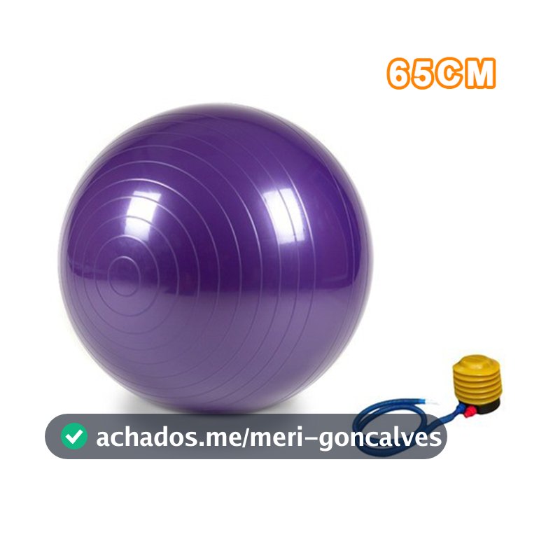 Bola de Pilates 65/75cm grande Fisioterapia Resistência 300kg Antiestoura + Bomba Ar Cor aleatória