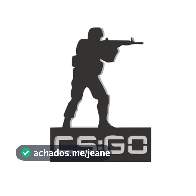 Quadro Decortivo CSGO Preto MDF 3mm