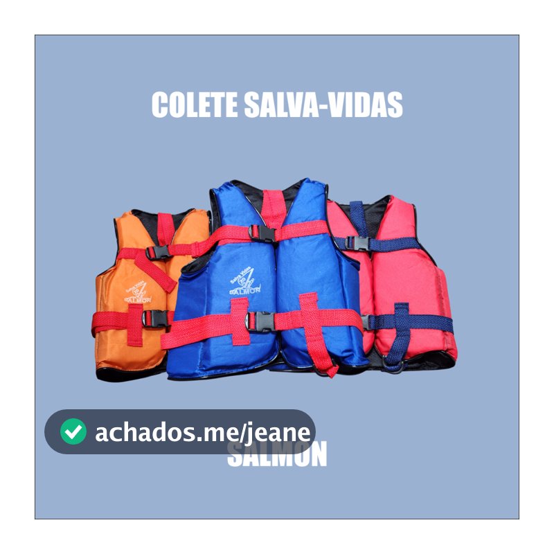 Colete Salva Vida 120 kg 130kg 140kg 150kg Salmon Luxo Pescador Jet Ski
