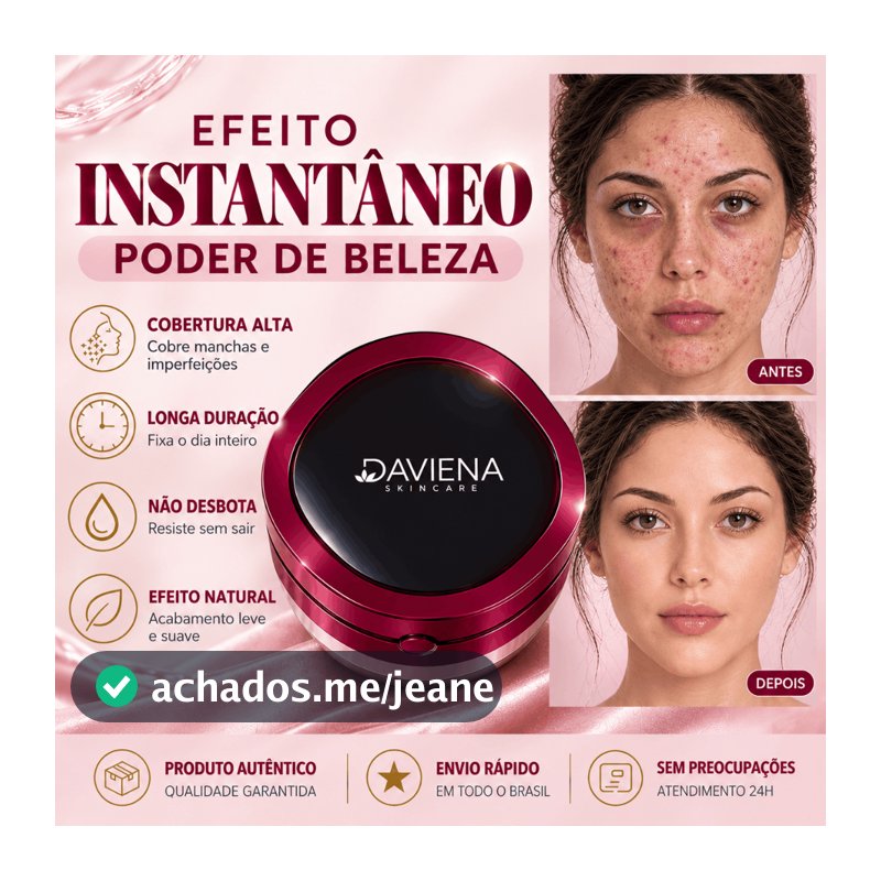 DAVIENA Base Cushion Smart Fit， Base líquida mate à prova d’água com  Cobertura Natural 24g (12g+12g, refil).BB&CC Cream