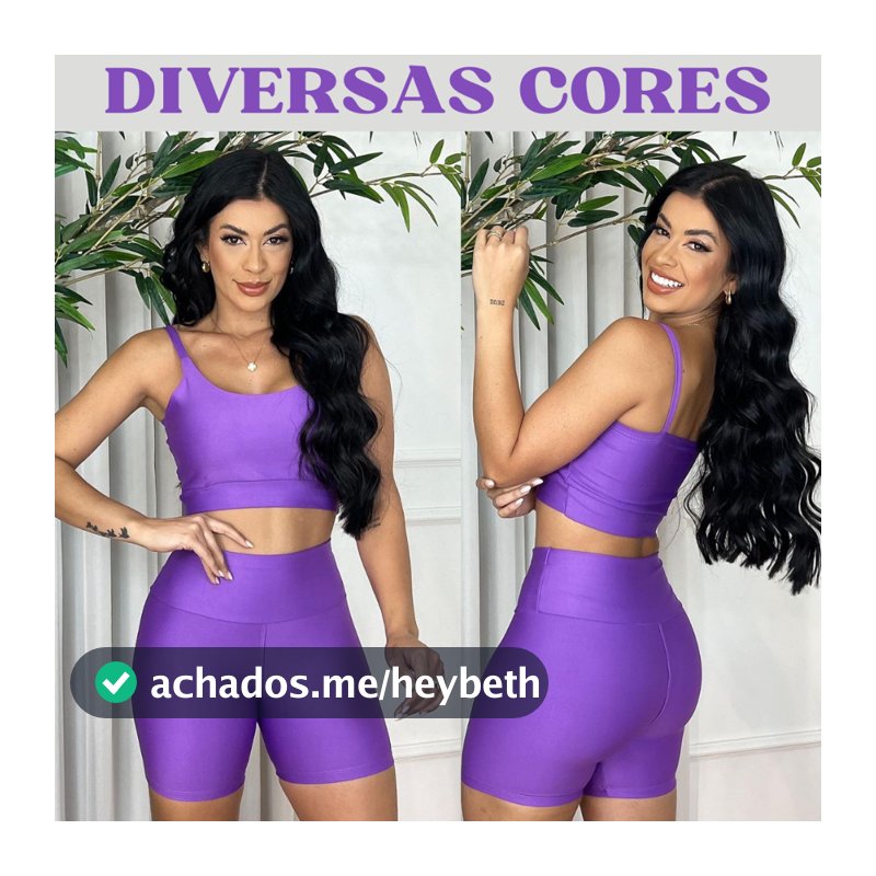 Conjunto fitness short e top com bojo removivel suplex premium academia treino corrida feminino