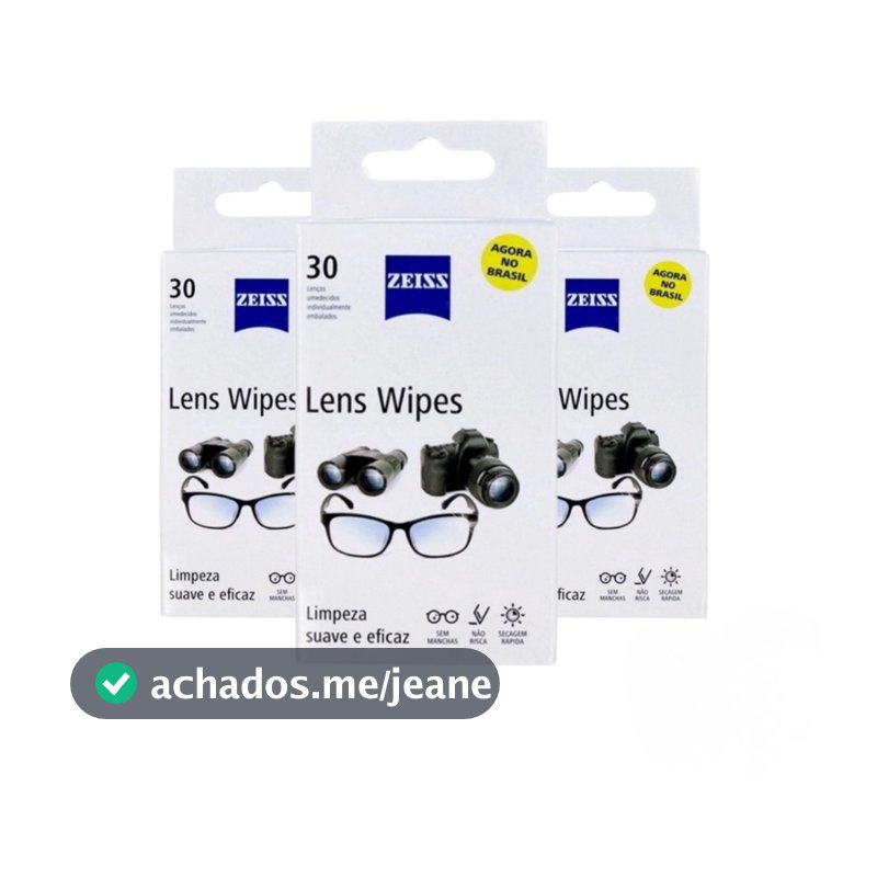 Zeiss Lens Wipes com 30 unidades - Lenços umedecidos - Limpador de Óculos