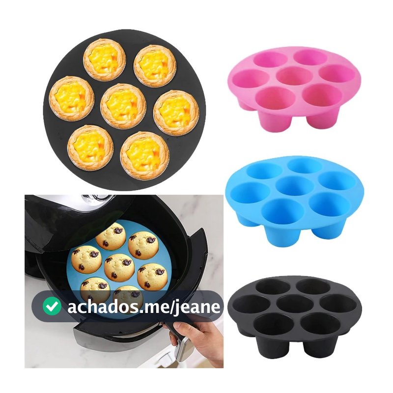 Forma De Silicone Para Bolo Murfin E Cupcakes Pode Usar No Forno Elétrico E Airfryer Top