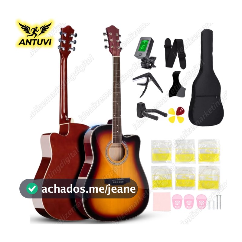 Kit de Violão Acústico 38 Polegadas - Ideal para Prática de Iniciantes