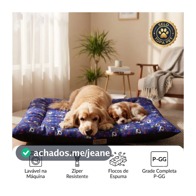 Cama para Cachorro e Gato P M G GG Colchonete Pet Lavável Tecido Resistente Super Macio
