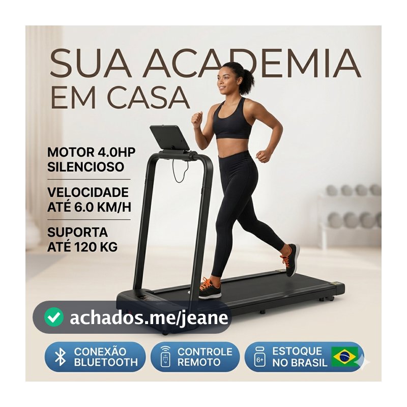 Esteira Eletrica Residencial Dobravel Caminhada Corrida 4.0HP Silenciosa 120kg Academia Em Casa Fitness Emagrecedor