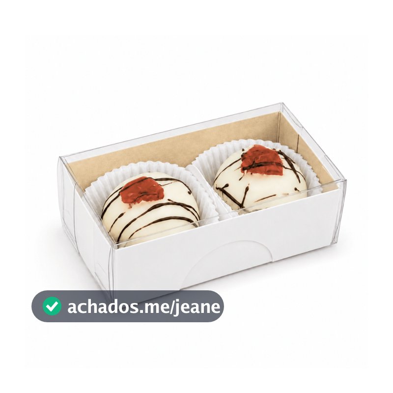 50 Caixas para 2 Doces 8x4x3 cm | Brigadeiros, Bombons, Trufas e Lembrancinhas  | Branco