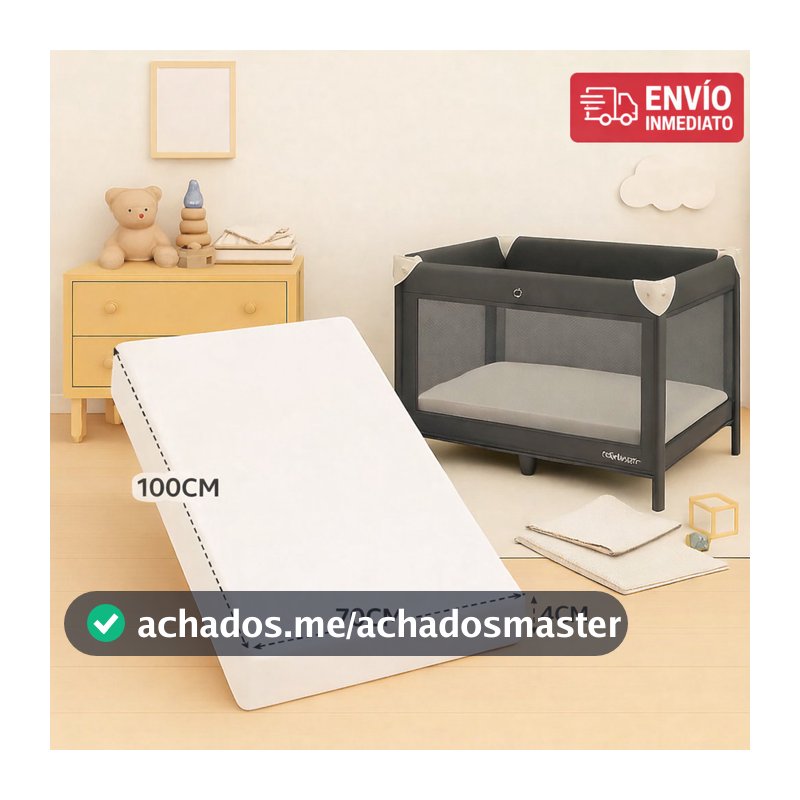 Colchão Colchonete para Berço 100x70cm Starx Dobrável e Portátil - Extra Macio
