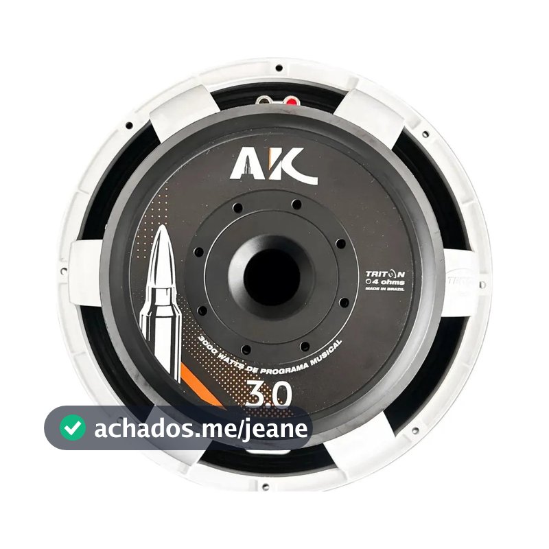 Alto Falante Triton AK 3.0 15 Polegadas 1500W RMS 4 Ohms Subwoofer Trio Paredão